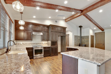 Arts and crafts kitchen photo in Other