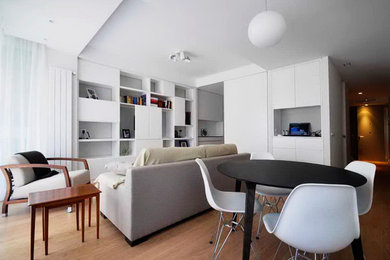 Example of a minimalist living room design in Madrid