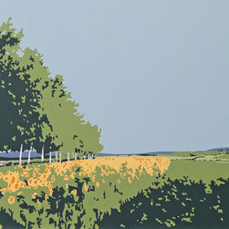 Sunflower Field - Paintings