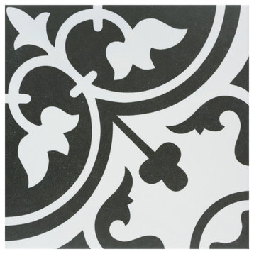 Arte Clover Black Porcelain Floor and Wall Tile
