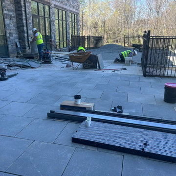 Paver Patio Installation with Drainage Preparation