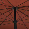 vidaXL Outdoor Umbrella Adjustable Parasol Patio Sunshade Steel Terracotta