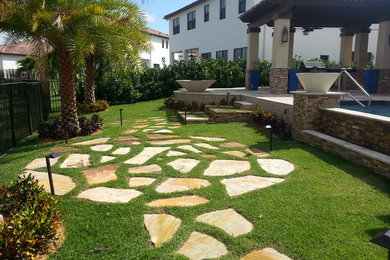 This is an example of a traditional garden in Miami.