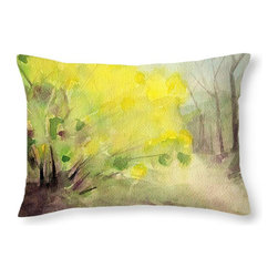 Yellow Forsythia Decorative Pillow - Decorative Pillows
