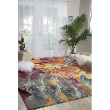 Nourison Prismatic 5'6" x 7'5" Multicolor Modern Indoor Area Rug