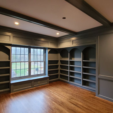 Unique Built-In Office Shelving and Paneling