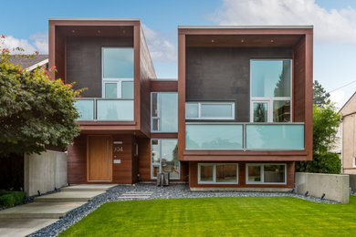 Inspiration for a contemporary exterior home remodel in Vancouver