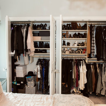Villanova, PA: White and Grey Teen Bedroom Closet