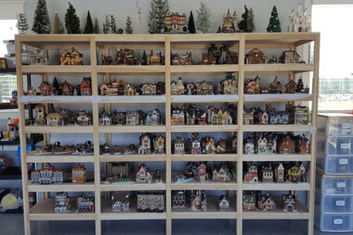 Custom-built Christmas Village Display Case