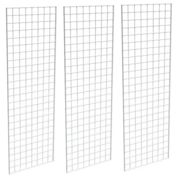 Only Hangers Gridwall Panel, 2'x6', Pack of 3, White