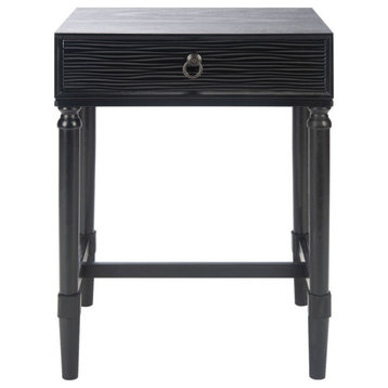 Hazel One Drawer Accent Table Black