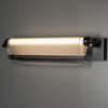 Draped Glass LED Bath Bar Black Seeded Glass With Opal Diffuser ...