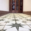 SomerTile 17.63"x17.63" Kings Star Ceramic Floor and Wall Tile, Case of 5, Nero