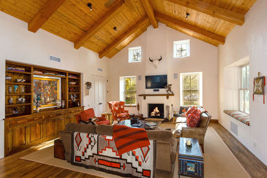 Family room - southwestern family room idea in Albuquerque