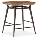 Hooker Furniture - Big Sky Stool - Inspired by the natural beauty of the American wilderness and artistry of craftspeople, the Big Sky Stool has a vintage design featuring a shaped wood seat and metal legs and stretchers. The stool seat is finished in a warm natural finish over rustic Hickory Veneers.