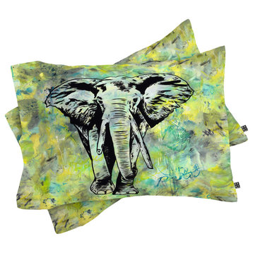 Deny Designs Amy Smith The Tough Elephant Pillow Shams, Queen