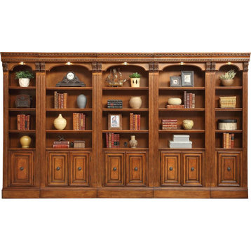 Parker House Huntington 5-Piece Library Wall in Pecan