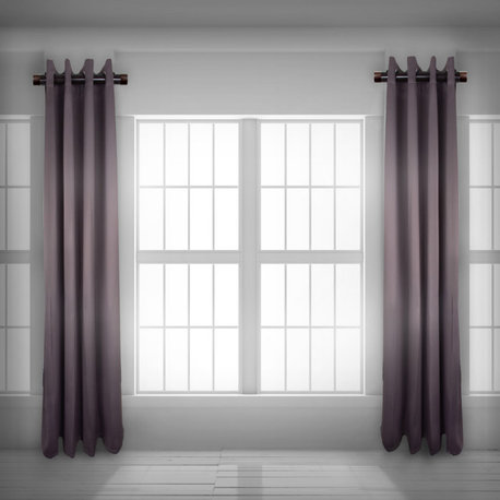 1.5" dia. Side Curtain Rod 12-20" Long, Set of 2, Cocoa