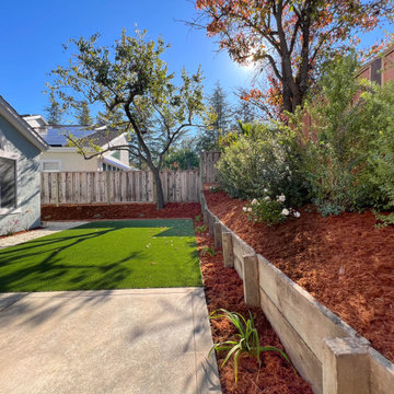 Backyard Transformation (Turf, Pavers, Shrubs, Fence, Mulch)