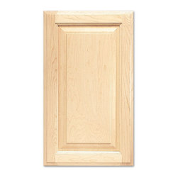 Revere S- Panel Cabinet Door from CabinetNow.com shown in Maple - Kitchen Cabinetry