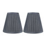 Pleated Gray Faux Silk