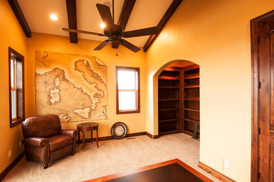 This is an example of a mediterranean home office in Denver.