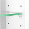 Gables Slab Panel Frameless Recessed Bathroom Medicine Cabinet 14x28, Primed Gra