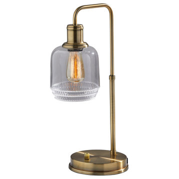 Barnett Cylinder Desk Lamp- Antique Brass