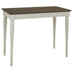 Bentley Designs - Hampstead Soft Grey and Walnut Furniture Bar Table With Turned Legs - Hampstead Soft Grey & Walnut Bar Table with Turned Legs offers elegance and practicality for any home. Soft-grey paint finish contrasts beautifully with warm American Walnut veneer tops, guaranteed to make a beautiful addition to any home.