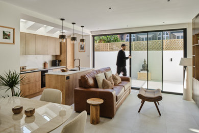 This is an example of a modern living room in London.