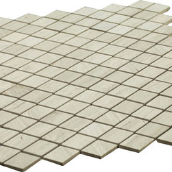 Grey Wooden Look Diamond Pattern Stone Tile Mosaics - Home Accessories & Decor