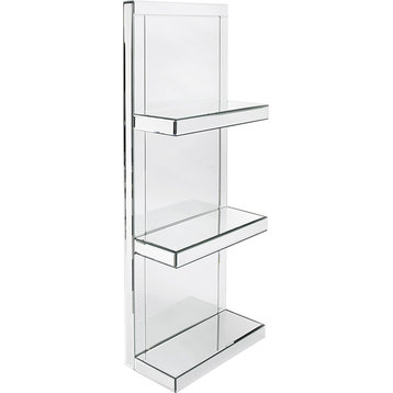 Howard Elliott Mirrored Shelf With 3 Shelves