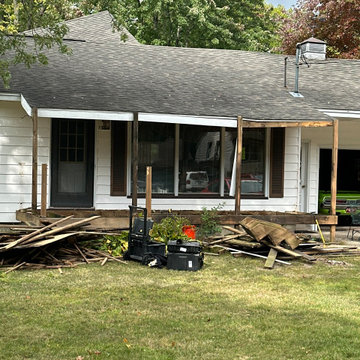 Front Porch w/ Handicap Ramp Build
