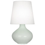 Robert Abbey - Robert Abbey June Oyster TL June 31" Vase Table Lamp - Celadon - Features Constructed from ceramic Includes an oyster linen shade Includes an energy efficient Medium (E26) base LED bulb High / Low switch Manufactured in America UL rated for dry locations Dimensions Height: 30-3/4" Width: 18" Product Weight: 18 lbs Shade Height: 16-1/2" Shade Top Diameter: 13" Shade Bottom Diameter: 18" Electrical Specifications Max Wattage: 150 watts Number of Bulbs: 1 Max Watts Per Bulb: 150 watts Bulb Base: Medium (E26) Voltage: 110 volts Bulb Included: Yes