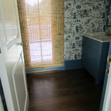LATTINGTOWN: SELECT WHITE OAK INSTALLED/FINISHED W DARK WALNUT STAIN + TUNG OIL