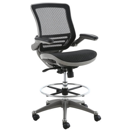 Harwick Evolve All Mesh Heavy Duty Drafting Chair, Gun Metal