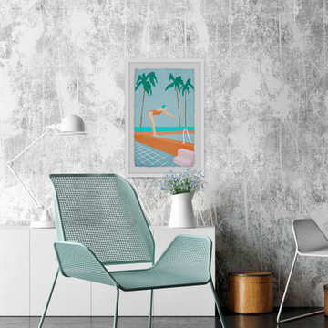 "Ready to Take a Dip" Framed Painting Print
