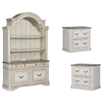 Liberty Furniture Magnolia Manor 5 Piece Home Office Set in White