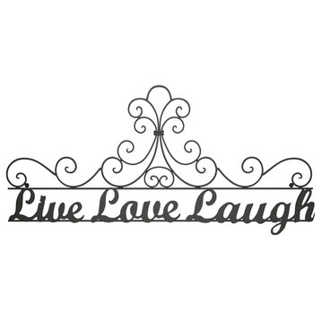 Metal Cutout-Live Laugh Love Decorative Wall Sign-3D Word Art by Lavish Home