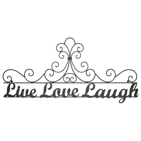 Metal Cutout-Live Laugh Love Decorative Wall Sign-3D Word Art by Lavish Home