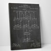 Brewing Beer Patent Blueprint Gallery Wrapped Canvas Wall Art, 30"x20"