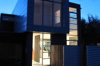 Inspiration for a contemporary entryway in Melbourne.