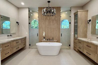 Bathroom - mid-century modern bathroom idea in Miami