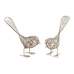 Mira (Bell) - Set of 2, Decorative Wire Birds, Mira - Decorative Objects And Figurines