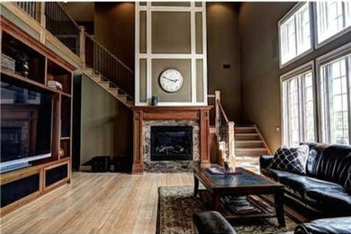 Inspiration for a family room remodel in Detroit