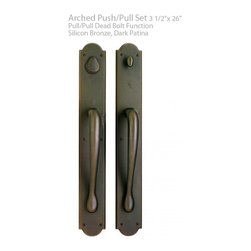 Rocky Mountain Hardware Arched Push/Pull Set 3 1/2&Prime; x 26&Prime; - Cabinet And Drawer Handle Pulls