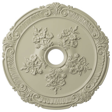 26"OD x 3 3/4"ID x 1 1/2"P Attica with Rose Ceiling Medallion, Clear Yellow
