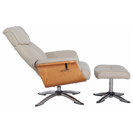 Relax-R� Caitlin Recliner and Ottoman in Cobble Air Leather