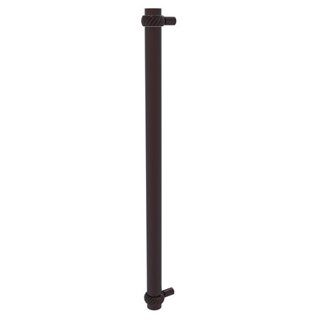 18" Refrigerator Pull With Twist Accents, Antique Bronze