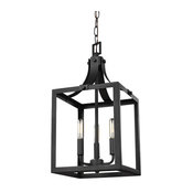 Sea Gull Lighting Small 3-Light Hall/Foyer, Black